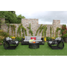 Eagle Collection - Modernes PVC Rattan Wicker Sofa Set für Outdoor- oder Wohnzimmermöbel